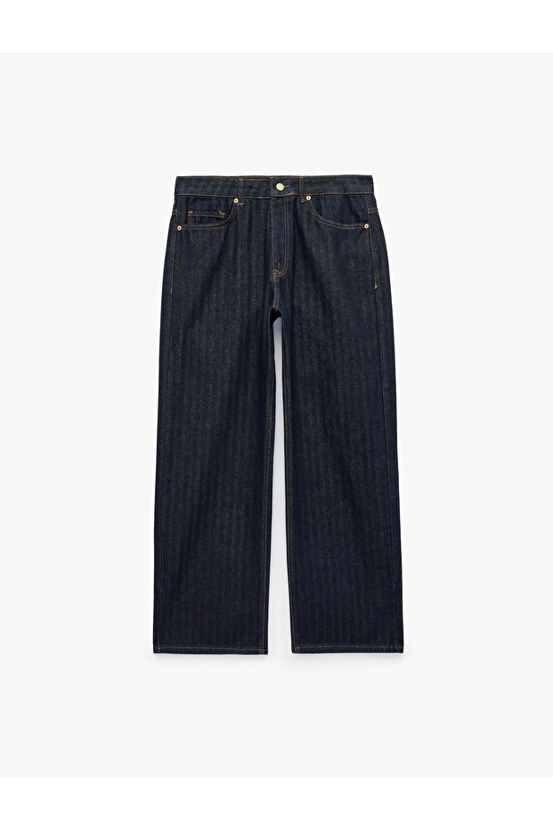 Loose Fit Jean Pants with Cotton Stripes - Steve Jean