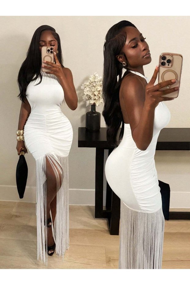 Rochie maxi , alb