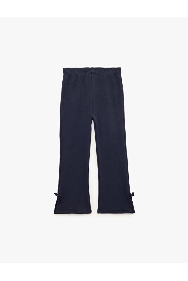 Bow-Tie Cotton Ribbed Spanish Leggings