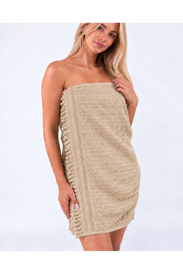 Bath Towel 90X160 cm Jacquard Patterned with Fringes Large Size 6 Color Options