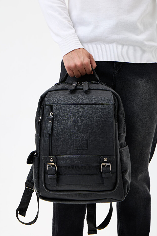 Premium Faux Leather Backpack Business Bag First Class Quality Fabric Bag