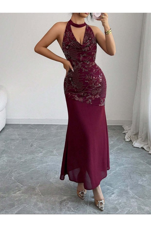 Rochie maxi SHEIN, vișiniu