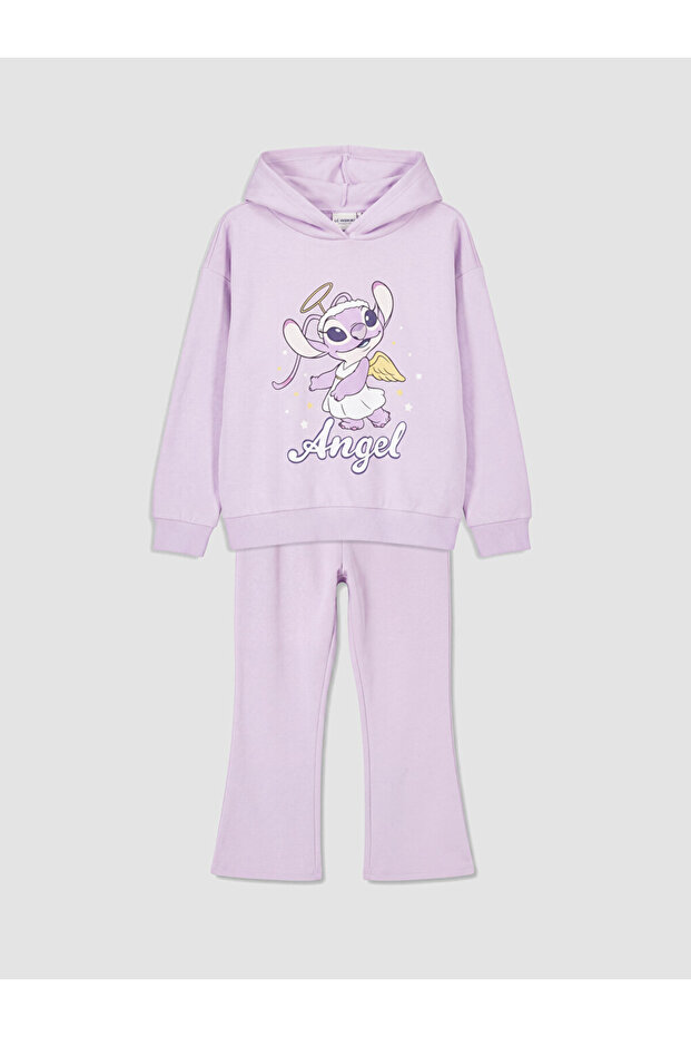 Rmz Gi̇yi̇m Farkiyla Angel Printed Girls' Tracksuit Set