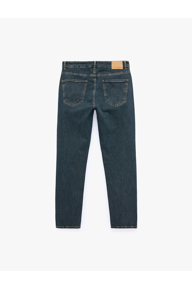 Cotton Pocket Regular Waist Slim Fit Jean Trousers - Brad Jean