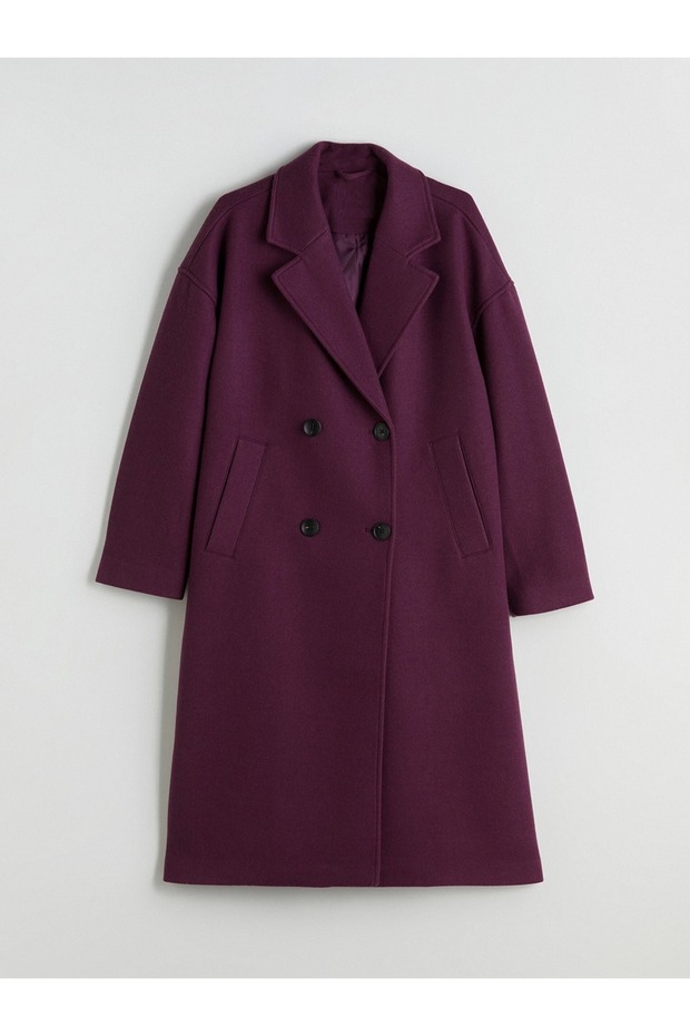 Women's Double-Breasted Collar Women's Cashmere Coat