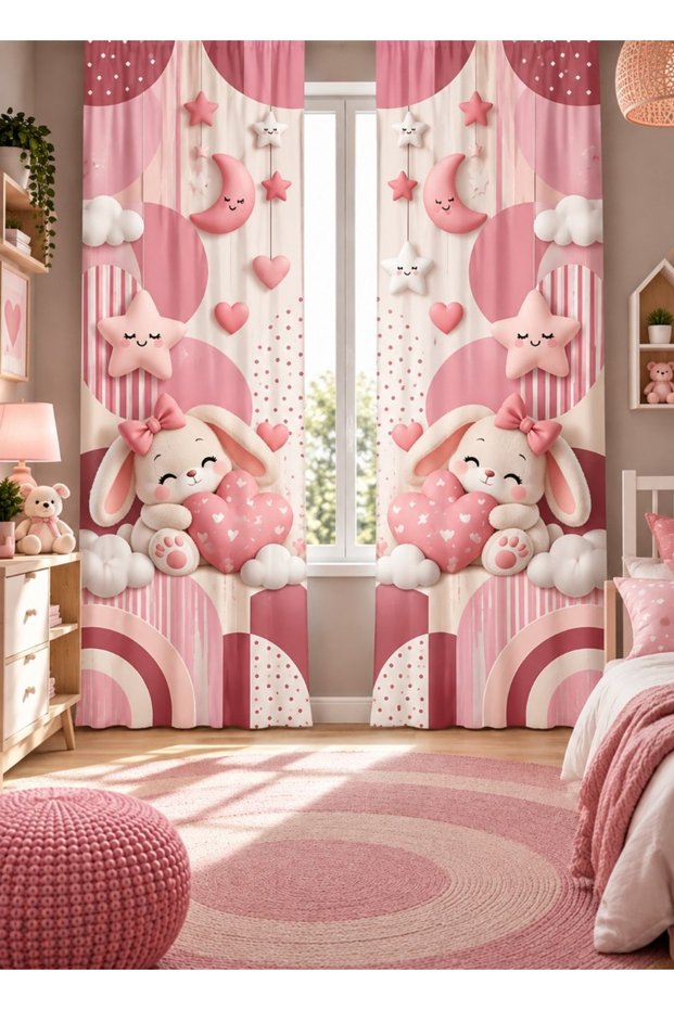 High Quality Printed Background Curtain, Patterned Background Curtain, Decorative Single Wing Curtain, Digital Printed Curtain