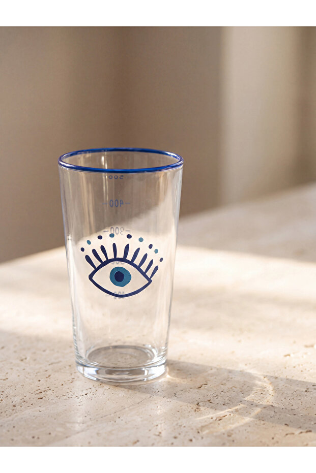 Lcw Home Mixed Eye Printed Glass Cup 550 ml