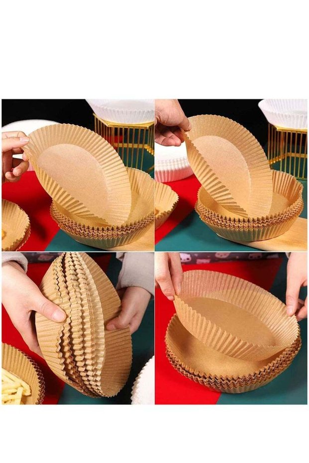 Baking Paper for Air Fryer Oil-proof, Food Grade Parchment for Baking Roasting Microwave 6.3 insh (100pcs)