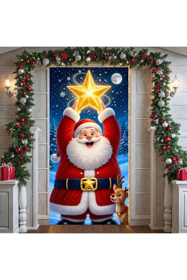 Elastic Happy Christmas, Fabric Door Decoration, Classroom Door, School Event Door Decoration