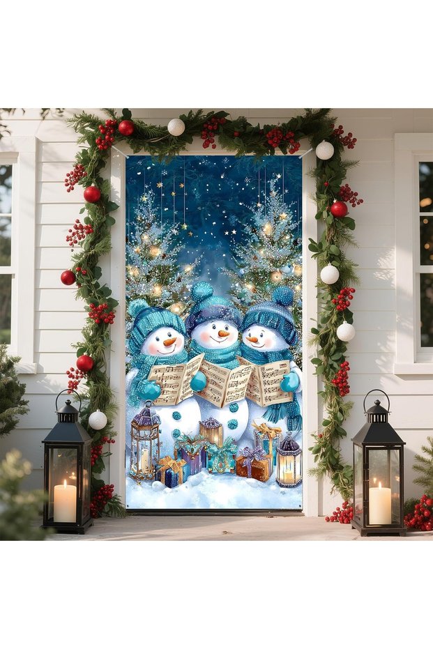 Elastic Happy Christmas, Fabric Door Decoration, Classroom Door, School Event Door Decoration