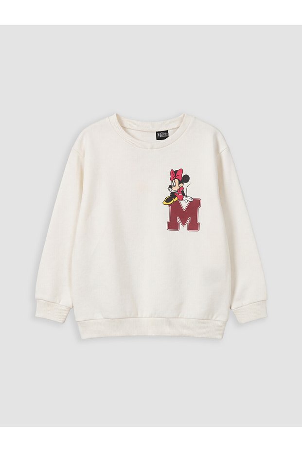 Özmarka New Season Ecru Printed Girls' Sweatshirt