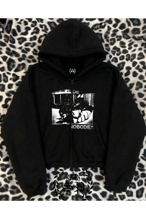 Zipce X Supertee Special Series Design Vintage Hoodie Sweatshirt Printed Zip-Up