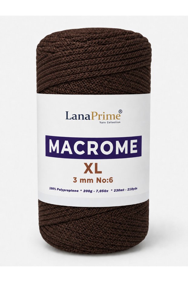 Macrame XL Thick Knitting Cord (3mm) 250 Gr Bag Cord 230 Mt. Polypropylene