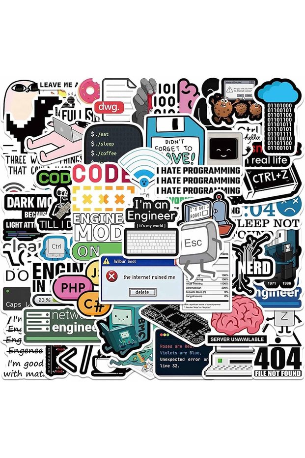 50 PCS Programming Stickers, Gifts for Developers, Programmers, Hackers Programming Stickers, Vinyl