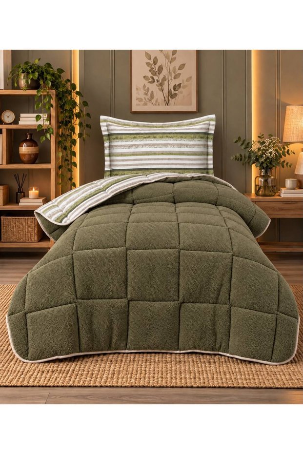 Single Sleeping Set Sherpa Comforter