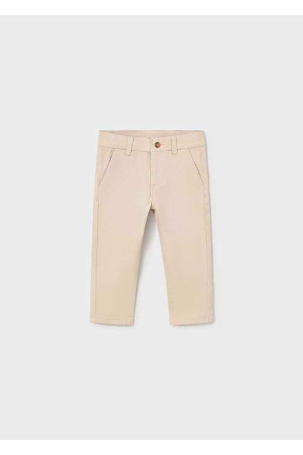 Boy's Pants-Basic 521 Cream 12 m