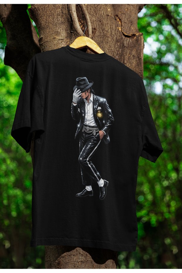 Michael Jockson Printed Crew Neck Cotton Oversize Fit Unisex Short Sleeve T-Shirt