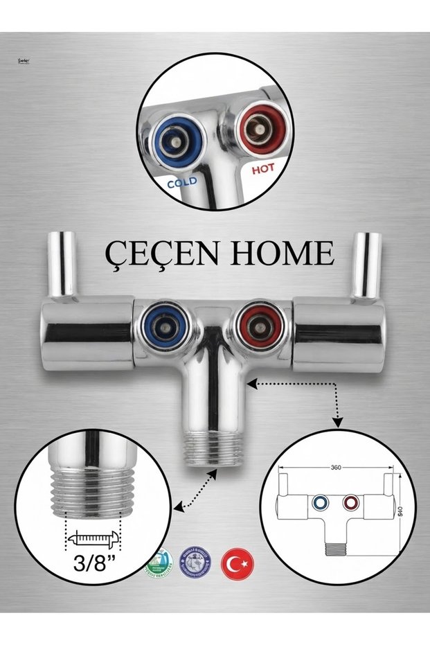Dual Handle Bidet Faucet / Built-In Bidet Faucet 3/8'' - Concealed Cistern Bidet Faucet Outlet Hot and Cold Compatible