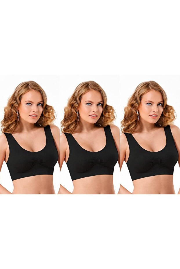 2411 Women's Seamless Padded Shaping Bustier 3 Pieces