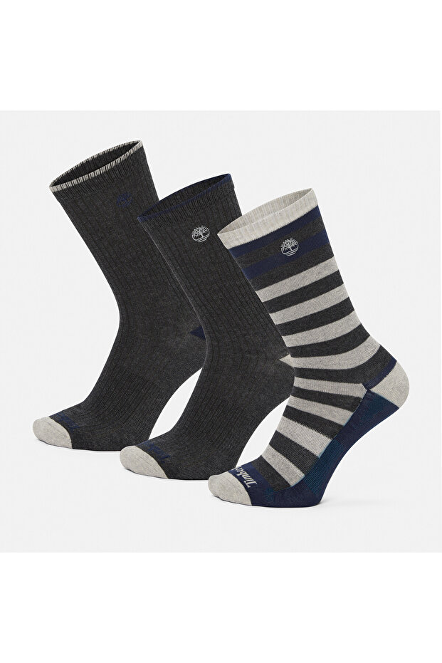 3 Pack Comfort Stripe Crew