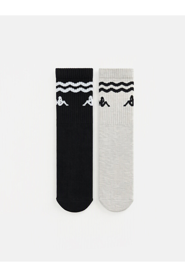 Alita City Kappa Gray Patterned 2-Pack Women's Socks with a Difference
