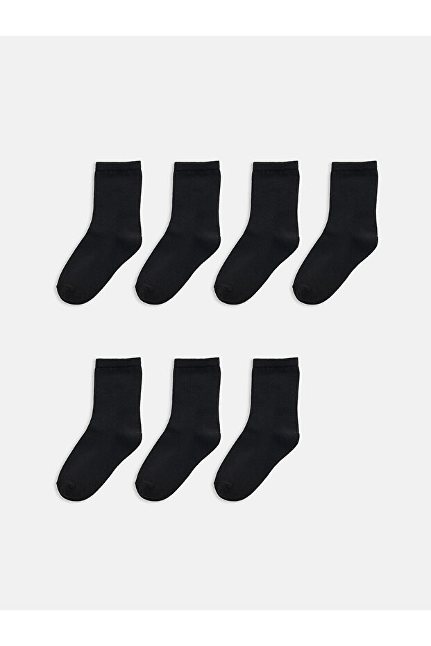 Alita City Black Plain 7-Piece Pack Women's Socks with a Difference
