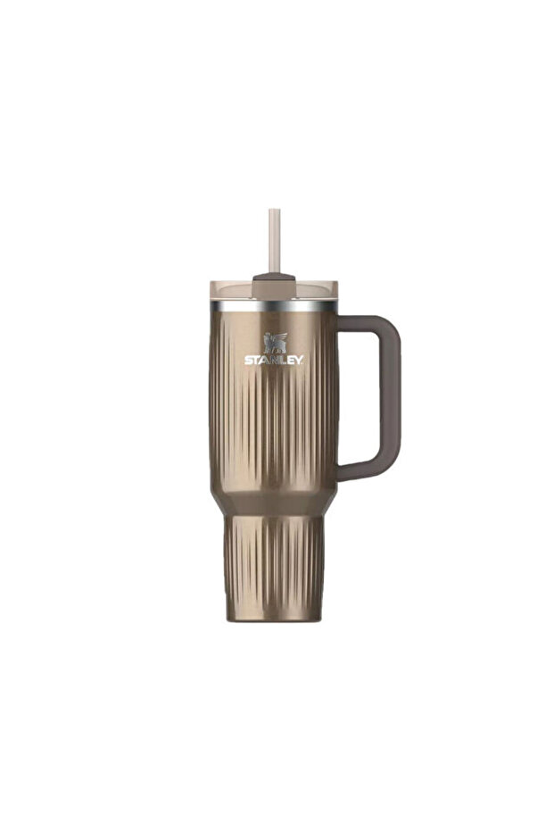 The Quencher H2.0 Fluted Tumbler 1.18L Thermos with Straw 10-13002-0130 Brown