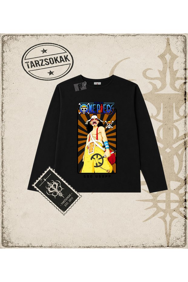 One Piece Anime Characters Biskilet Collar Long Sleeve White