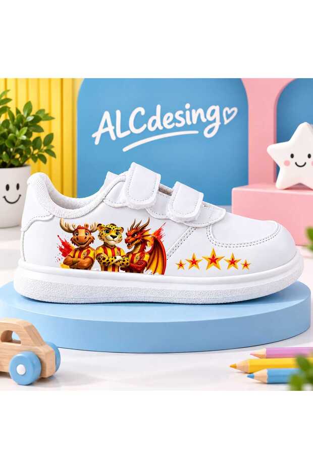 Red Yellow Animals Printed Children's Sports Shoes Bantl Isneaker