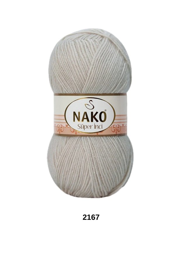 1 Piece Nako Super Pearl 100 Grams 260 Meters Cardigan Sweater Scarf Beanie Blanket Knitting Yarn-Color: 2167