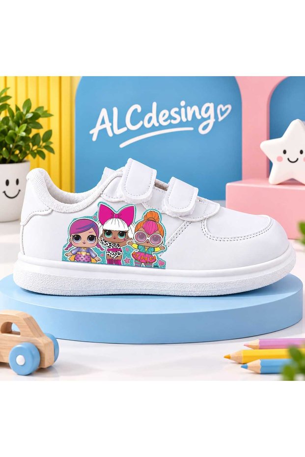 Sweet Girls Printed Girls' Sneakers with Straps