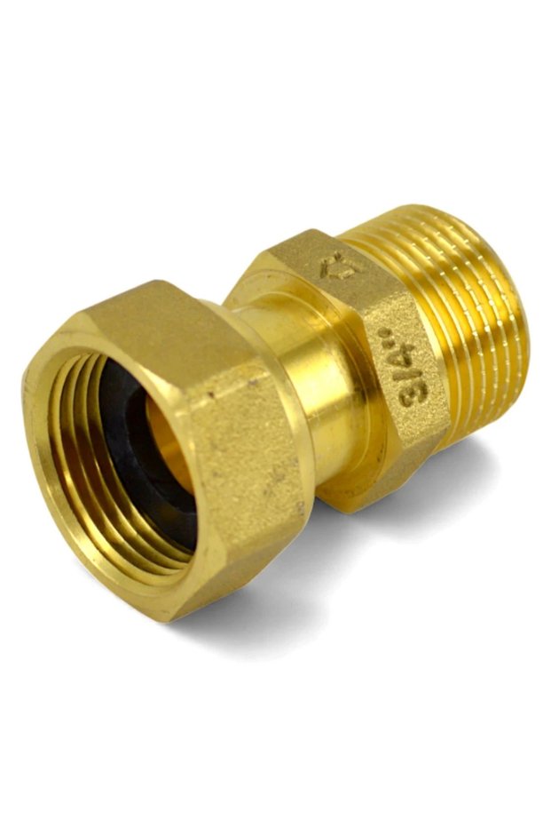 3/4" brass Dutch, removable threaded connection for installations