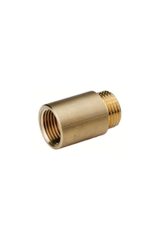 Brass extension 1/2", H10 mm, internal-external thread,
