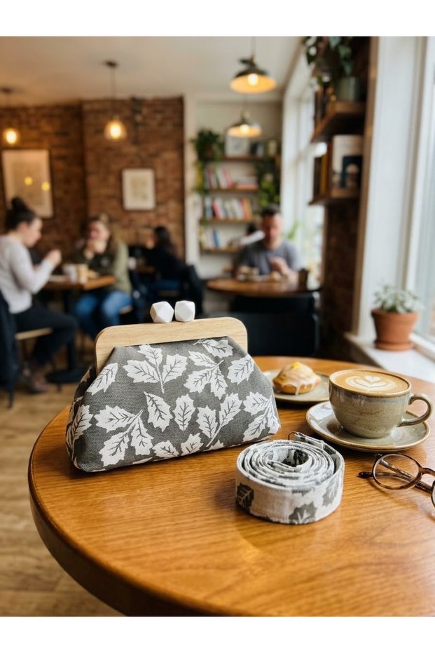 Ahşap Burslu Çanta/Clutch
