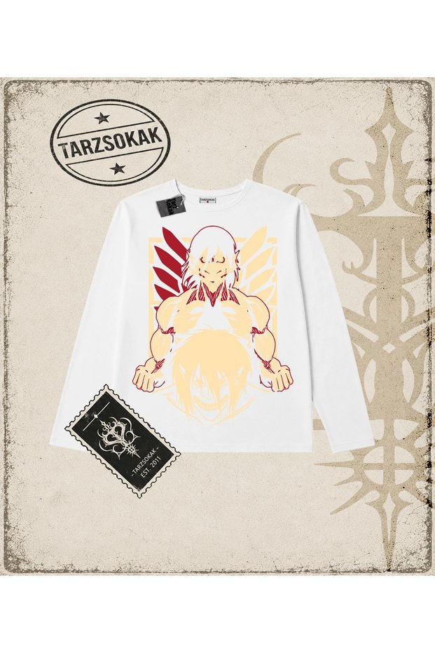 Attack on Titan Anime Printed Oversize Unisex Long Sleeve T-Shirt