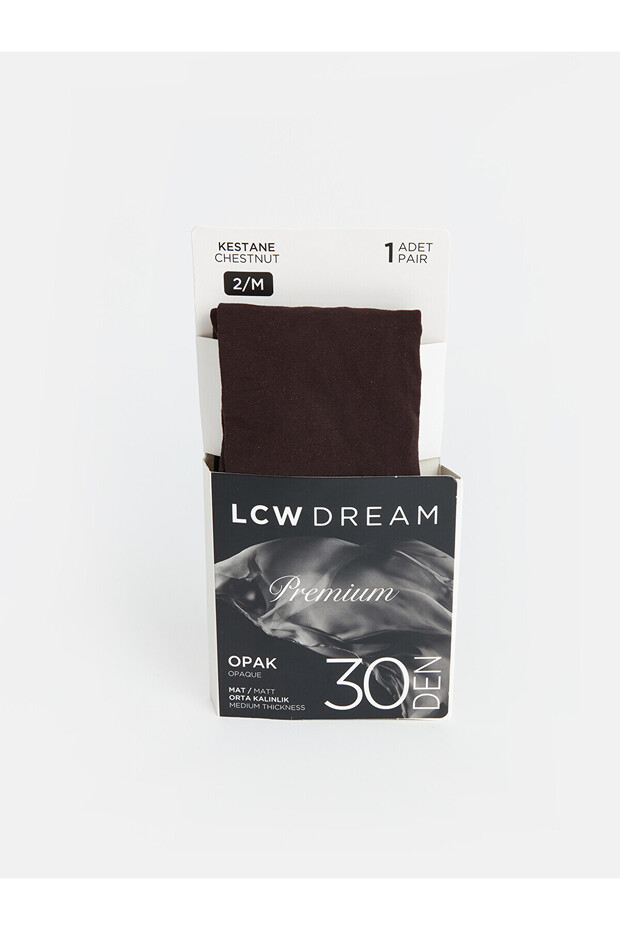 Alita City Lcw Dream Brown Plain Women's Pantyhose with a Difference