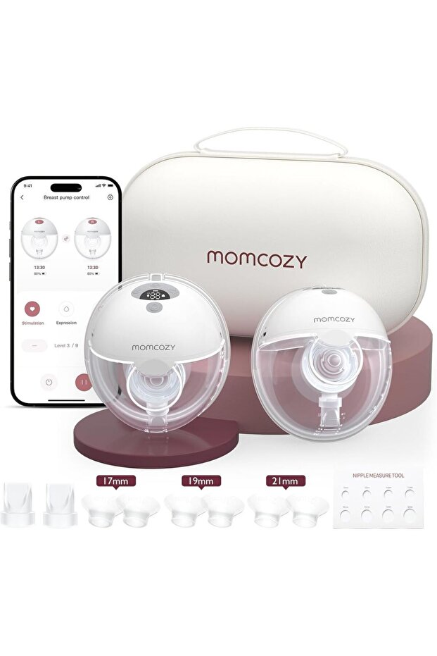 - M5 Smart APP Controlled Wearable Breast Pump Double - Grey