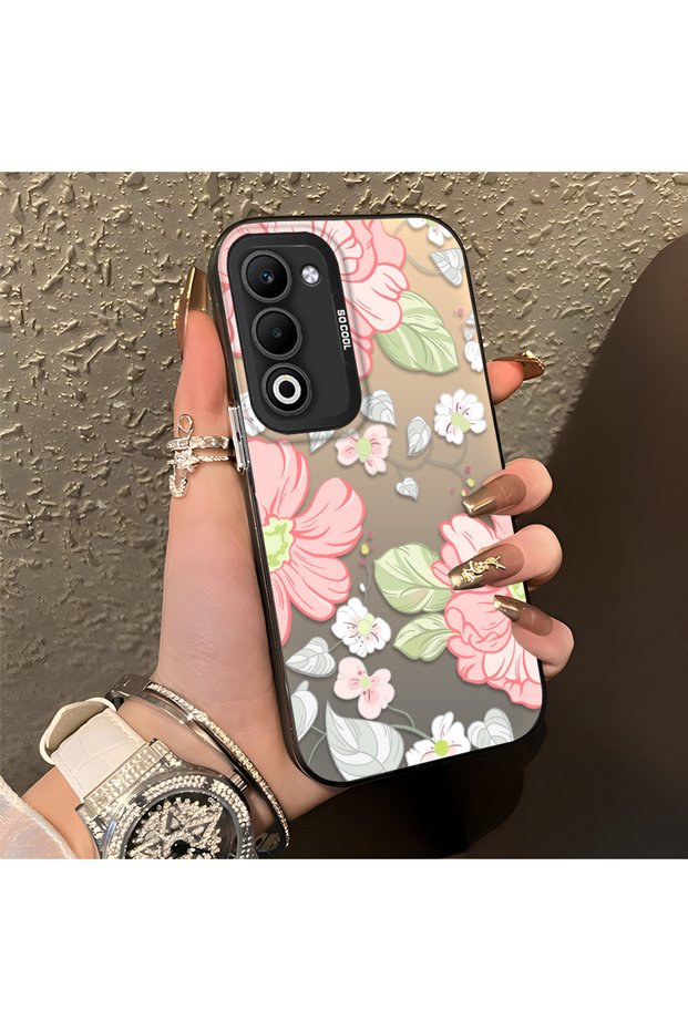 Oppo A5 4G/5G Compatible Fresh Pink White Flower Ivy Full Surround Elegant Shockproof Printing