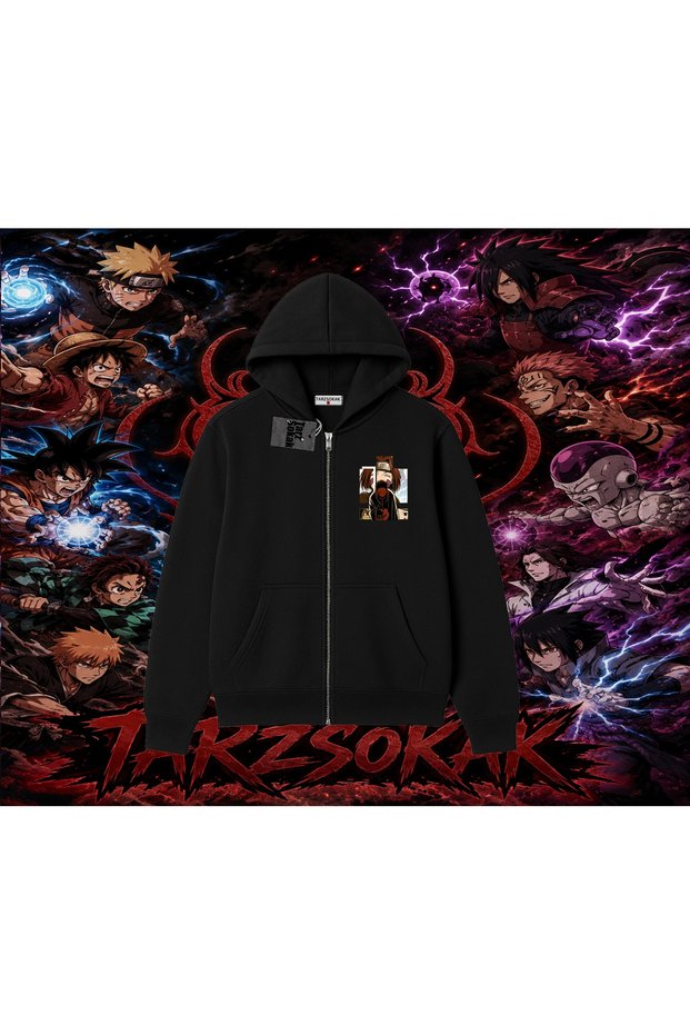 Obito Uchiha Naruto Anime Character Oversize Unisex Cardigan & Jacket Zipper Sweatshirt White