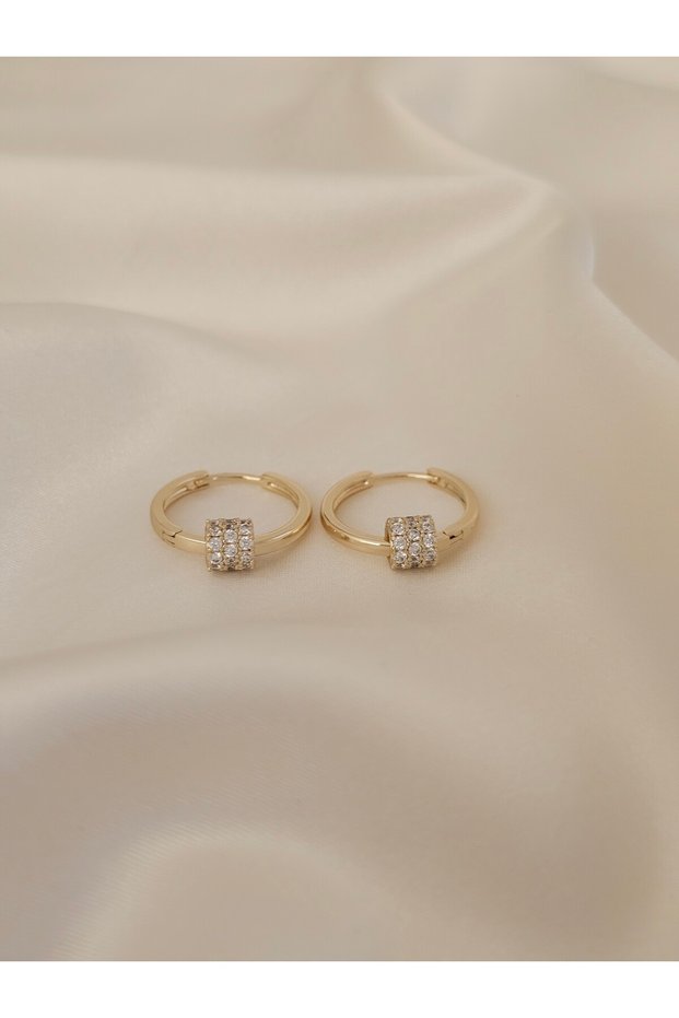 Women's Xuping Stone-Studded Hoop Model Earrings