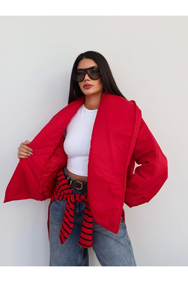 Shawl Collar Quilted Coat