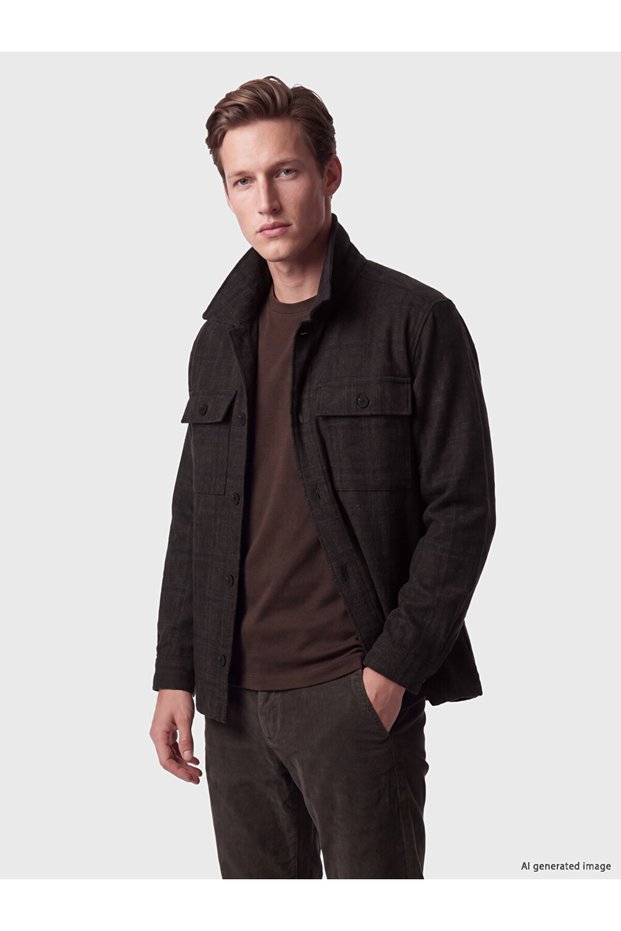 Brown Regular Fit Men's Lumberjack Shirt Jacket