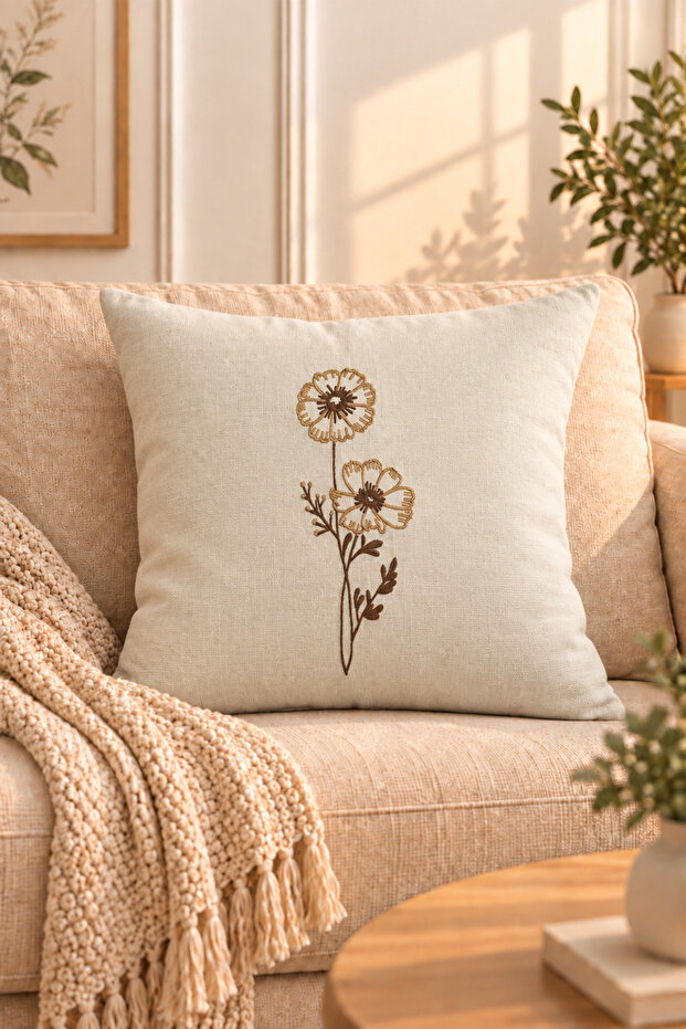 Decorative Patterned Cotton Throw Pillow Cover - Bohemian Throw Pillow Cover