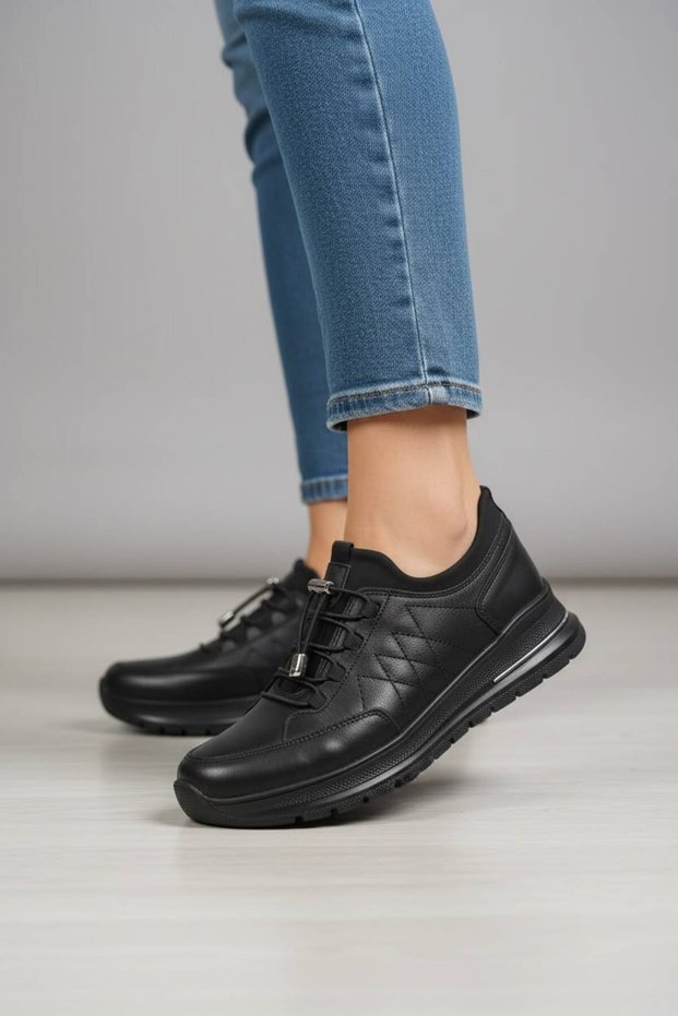 Genuine Leather Full Orthopedic Smart Lace-Up Comfortable Daily Shoes