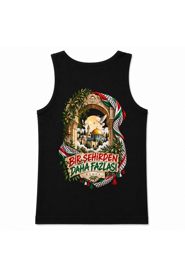 Jerusalem Dome of the Rock & Dove Graphic Tank Top