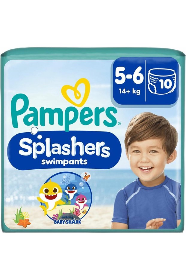 Splashers Size 5-6 Disposable Swim Pants, 10 x