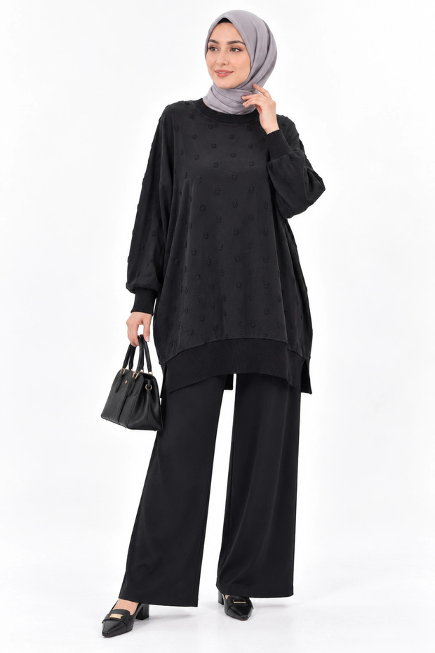3043 İpek Kupra Vegan Tunic Black