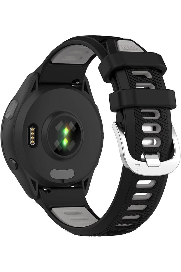 متوافق مع سوار الساعة Garmin Forerunner 265S/255S/255S Music البديل، سوار سيليكون بديل مقاس 18 مم