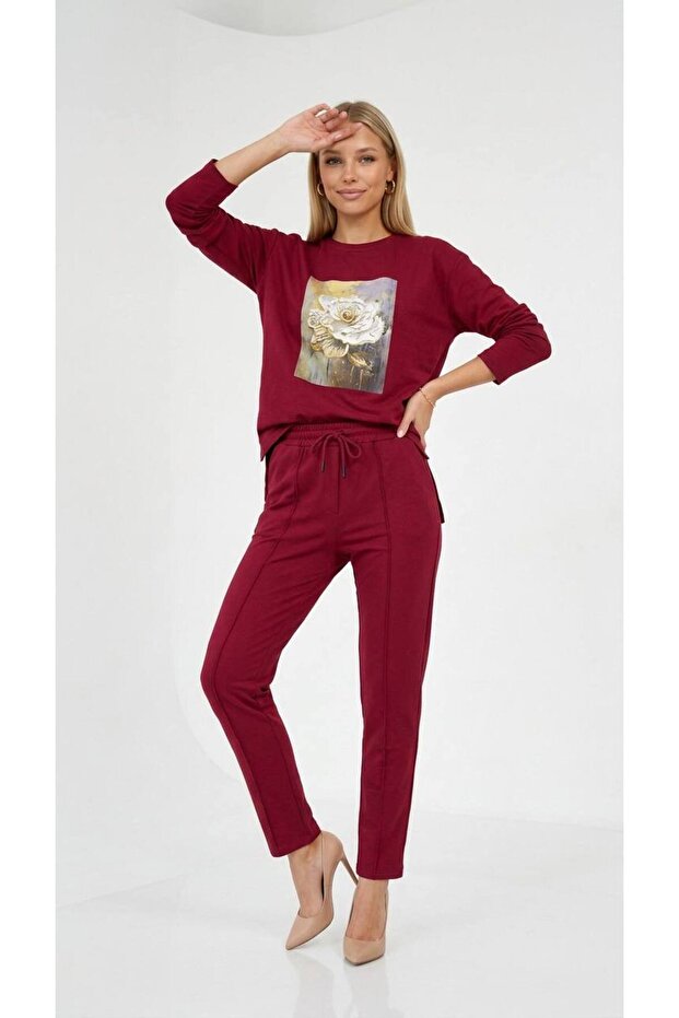 Luna Rose Tracksuit Set Embossed Print