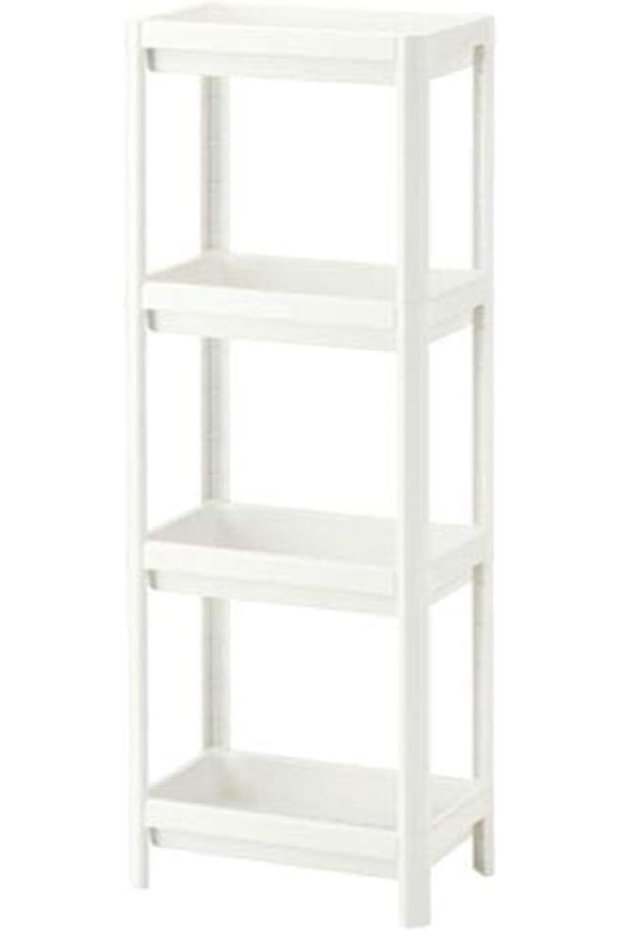 Plastic Vesken Shelf Unit, White